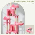 thumbnail image 5 of Uforic 75in Large Cat Tree Tower, Multi-Level Cat Condo with Scratch Posts, Cozy Basket Hammocks, Top Perches, Sisal Ramp, Pink, 5 of 10