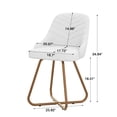 thumbnail image 3 of VECELO Set of 2 Upholstered Velvet Accent Chairs, Vanity Chair With Gold Cross Base For Bedroom, Home Office, Vanity, 3 of 9