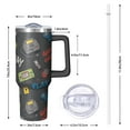 thumbnail image 3 of Gamer Stainless Steel Tumbler with Handle Lid Straw Insulated Travel Mug Coffee Cup Retro Console Joystick Button Controller Gift Cool Gaming Mode Cup for Men Women, 3 of 5