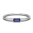 thumbnail image 1 of East-West Stackable Baguette Birthstone Ring - Blue Sapphire (September), 1 of 5