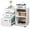 White, variant on GALAXHERO 3-Drawer File Cabinet with Lock and Key, Mobile Wood Lateral Filing Cabinet & Printer Stand with Open Shelves for Home Office, White