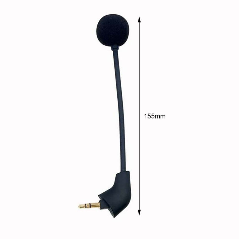 Headphone Microphone Replaceable Detachable Omnidirectional 3.5mm Flexible  Gaming Headphone Microphone for Kingston HyperX Cloud /Cloud X/Cloud II/Cloud  Core/Cloud Pro Silver 