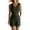 #140-Army Green, variant on Women's Sleeveless Jumpsuit Solid Color Round Neck Loose Casual Short Romper Lightweight Summer Outfit for Daily Leisure Beach Trip