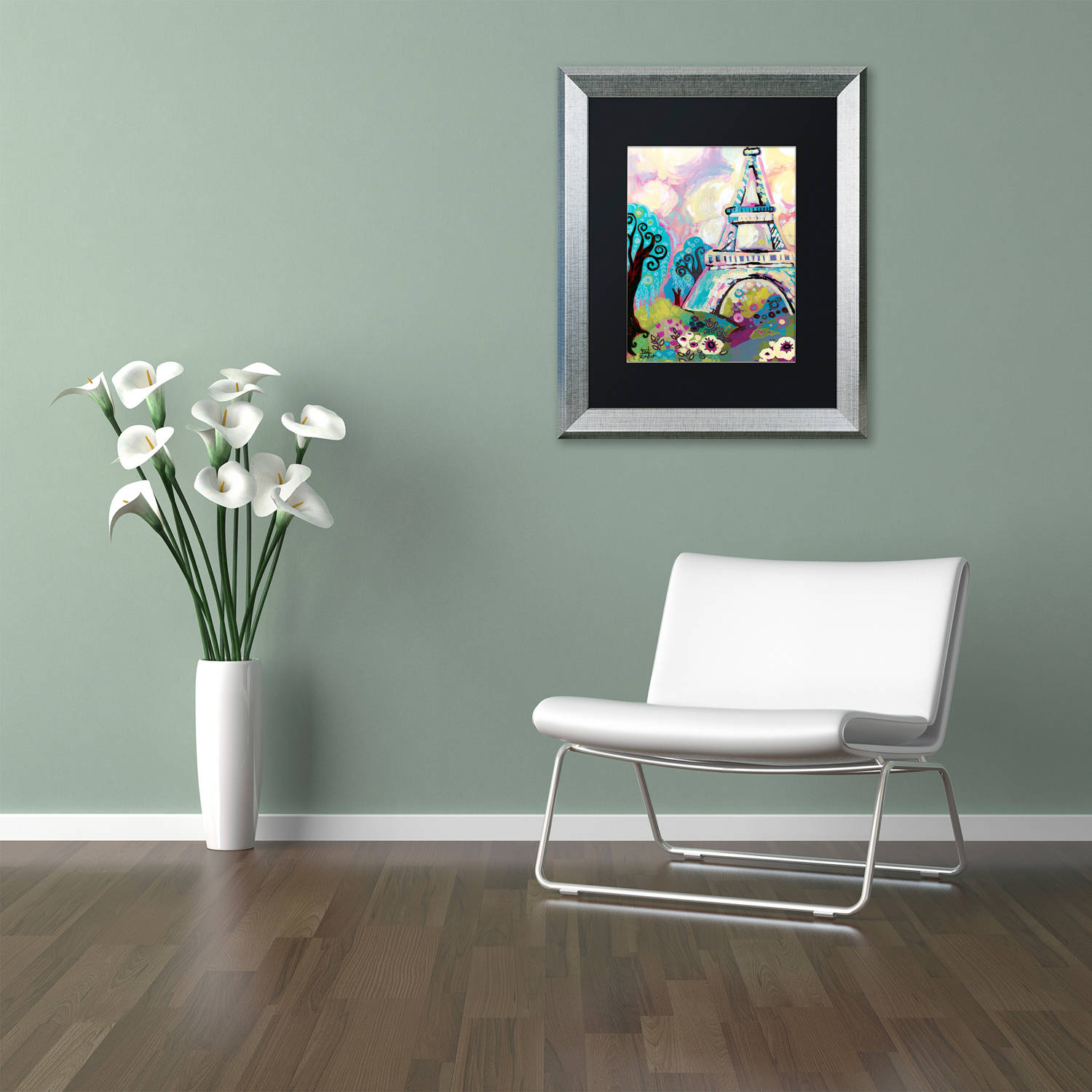 Trademark Fine Art "La Dame De Fer" Canvas Art by Natasha Wescoat, Black Matte, Silver Frame