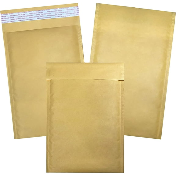 StarBoxes 15 Kraft Bubble Mailers 7.25x12" - #1 Self-Seal Padded Envelopes