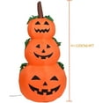 thumbnail image 2 of Trío de calabazas apiladas para Halloween, decoración inflable gigante de 4 pies para patio y fiesta, diversión espeluznante al aire libre, 2 of 6