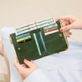 thumbnail image 5 of FALAN MULE Wallet Women Small RFID Blocking Bifold Leather Wallets for Women Vintage Coin Purse With Zipper and Kiss Lock, 5 of 7