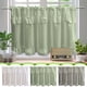 thumbnail image 1 of Cortina corta decorativa con volantes | Cortina de media puerta para salón, dormitorio, cocina | Tela que bloquea la luz solar | Textura suave | Cuidado fácil | 45 x 100cm | 1 Pieza, 1 of 9