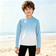 thumbnail image 2 of Tisuna Kids Boy'S Long Sleeve Rash Guard Classic Crewneck Gradient Print Tops Boys Daily Wear Sun Clothes Size 3-4 Years, 2 of 6