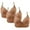 Brown, variant on WREESH 3 Pack Push-Up Bra Adaptive Bra Women Printing Gathered Together Large Size Daily Bra Underwear No Underwire Bras Underwear Black