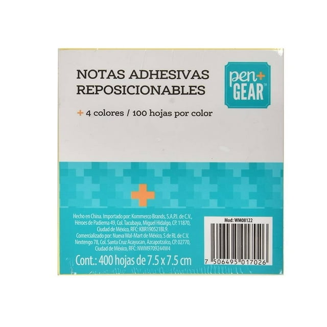 Notas adhesivas Pen + Gear Color Pastel, 400 hojas