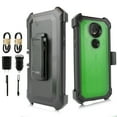 thumbnail image 1 of Value Pack ! for 6" Moto E5 Plus Moto E5 Supra XT1924 case Phone Case 360° Cover Screen Protector Clip Kickstand Holster Hybrid Shock Bumper combo green, 1 of 4