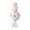 A005- E, variant on Pink Snowman Christmas Tree Topper with Beaded Candy Design and Spring Base, Festive Holiday Decoration, Christmas Tree Crown, Winter Snowman Finial Accent