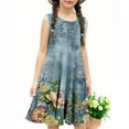 thumbnail image 6 of SGFCWSX Girls Sleeveless Dress A-Line Print Crew Neck Summer Party Dresses for Kids Multicolor Size 11-12 Years, 6 of 6