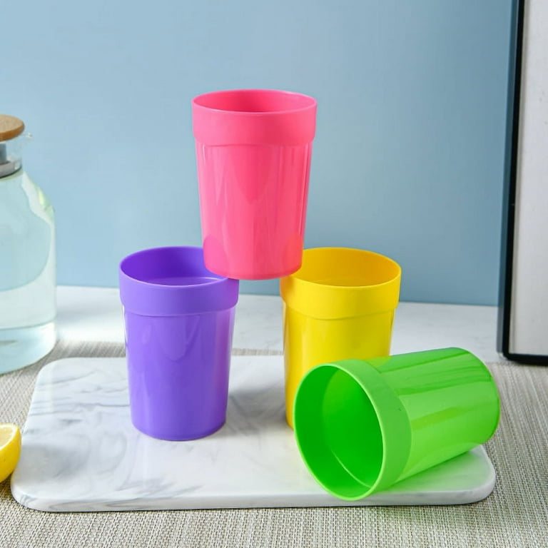 Set of 12 Kids Plastic Cups Children Drinking Cups Tumblers