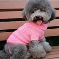 thumbnail image 4 of Frogued Fashion Pet Dog Knitted Sweater Winter Warm Coat Puppy Knitwear Jacket Apparel (Pink,14), 4 of 13