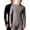 Black+Gray, variant on COOPLUS Mens Thermal Underwear Two Tops