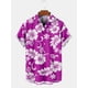 thumbnail image 5 of Camisas hawaianas para hombre con estampado floral Aloha en 3D, manga corta, botones, para uso diario, para playa, 5 of 5
