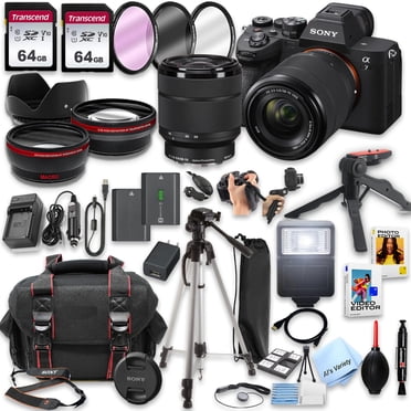 Sony A7 IV Mirrorless Camera with 28-70mm Lens   128GB SD Card and More