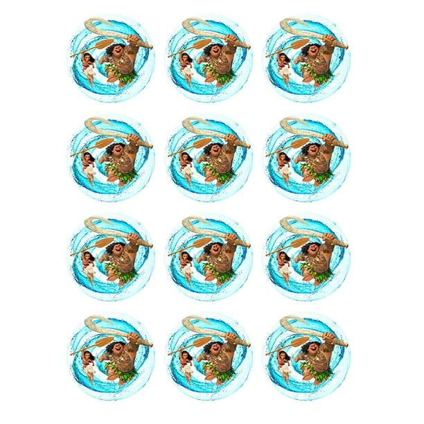 Moana Edible Frosting Cupcake Images Cake Decoration 12ct Abpid Walmart Com