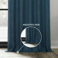 thumbnail image 6 of Indigo Faux Linen Grommet Room Darkening Curtain (1 Panel), Indigo, 50W X 96L, 6 of 10