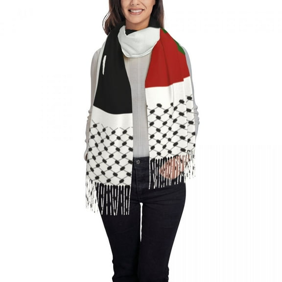 Palestine Women's Pashmina Shawl Wraps Fringe Scarf Long Large Scarf