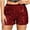 Red, variant on Sequin Shorts for Women High Elastic Waisted Straight Leg Party Concert Sparkle Shorts Casual Fashion Shorts