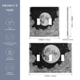 thumbnail image 2 of Yayeee Toggle Light Switch Wall Plate 2-Gang 4.56"x4.48" Decorative Outlet Cover, Black Moon, 2 of 7