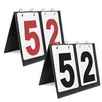 GOGO 2 Sets Portable Tabletop Sports Scoreboards Scorekeeper 00-99-Red Black Number