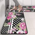 thumbnail image 2 of Kitchen Rugs Sets Of 2,Pioneer Flower Floral Print Pattern Anti Fatigue Kitchen Mat Rugs Non Slip Washable,Decorative Kitchen Floor Mats for Kitchen,Sink,Laundry,17"x47"+17"x47", 2 of 5