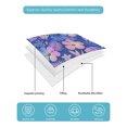 thumbnail image 4 of Quilts Queen Size Bedding Set, Purple Tropical Plants Reversible Summer Quilt 3 Pieces, Summer Botanical Palm Leaf Floral Lightweight Bedspreads Coverlets with 2 Pillow Shams for All Seasons, 4 of 5