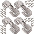 thumbnail image 1 of 4 Pcs 3 Inch Screw-On Hinge with Spring Opening Angle 90 Cupboard Door Corner Stop and Inner Hinge Door Hinge, 1 of 4