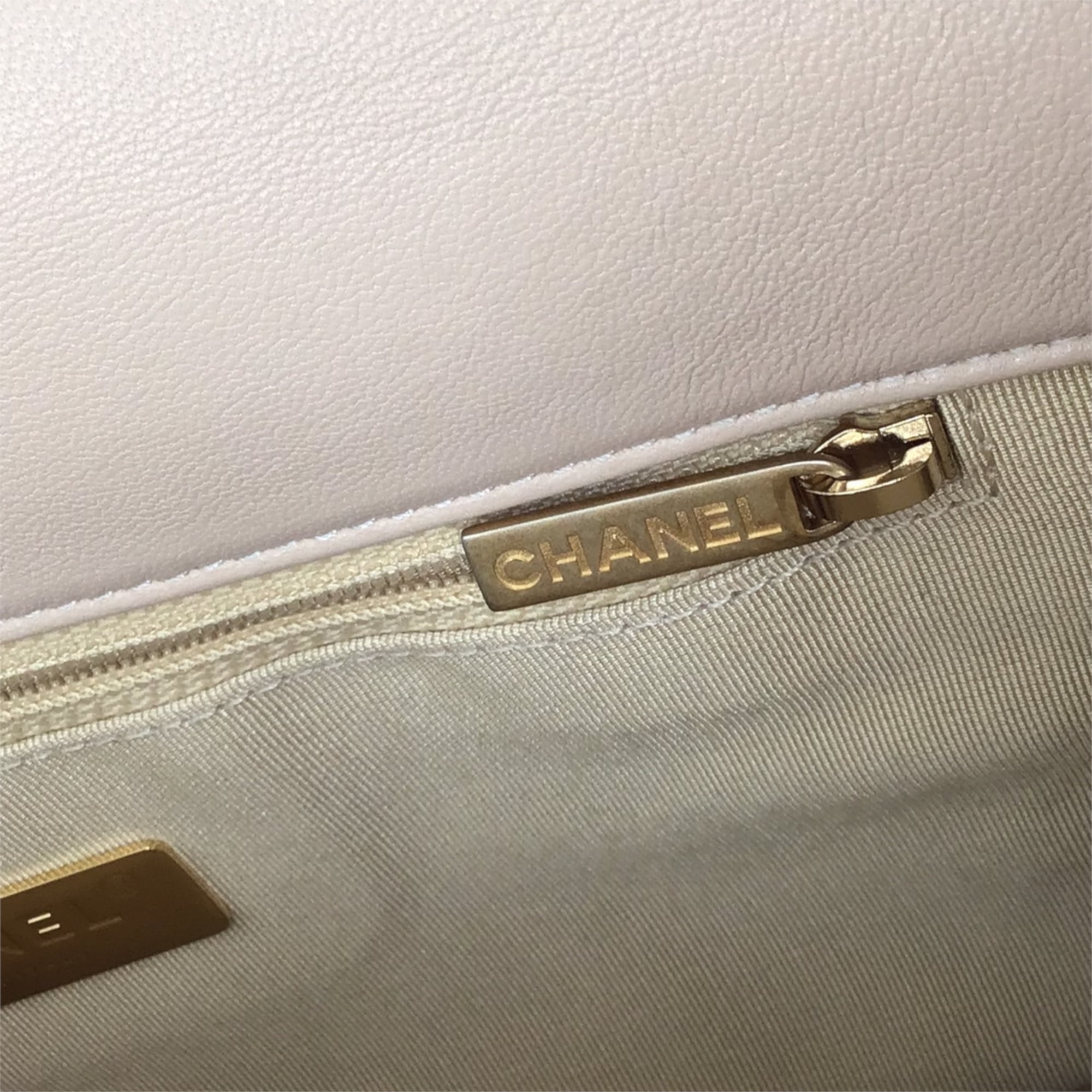 CHANEL 19 Large Lambskin Leather Shoulder Bag Nude - 10% OFF