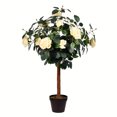 thumbnail image 1 of Vickerman 3' Potted White Rose Tree x14 Flowers - TA191535, 1 of 1