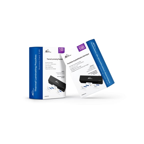 Royal Sovereign Pouch Laminating Film Glossy 5 Mil Business Card Size 100 packs