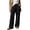 A-Black, variant on Trousers for Women High Rise Flared Wide Leg Slacks with Front Crease, Versatile Business Casual Pants