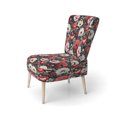 thumbnail image 3 of Designart "Vintage Pink Poppy Flourish Gardens" Upholstered Floral Accent Chair and Cottage Arm Chair - Multiple Color & Pattern, 3 of 7