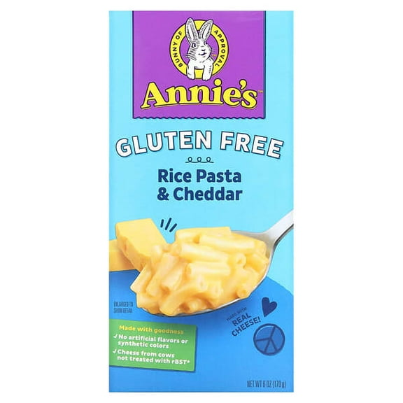 Annie's Homegrown, Rice Pasta & Cheddar, Gluten Free, 6 oz Pack of 4