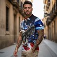 thumbnail image 4 of HUIACONG Couples 4th of July Shirts Sleeveless Golf Tops for Women Breathable Mens Short Sleeve Golf Shirt 1/4 Zip Moisture Wicking Quick Dry Lightweight Outdoor Sports Wear Man S, 4 of 7