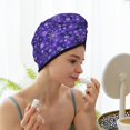 thumbnail image 6 of Xecao New Year Snowflakes Print Hair Towel, Hair Turbans for Wet Hair, Drying Hair Wrap for Curly Hair Women,Coral Velvet Dry Hair Cap,Dry Hair Hat, 6 of 6