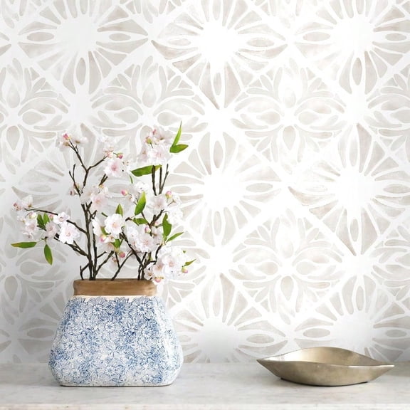 Geometric Peel And Stick Wallpaper Boho 393 X16.1 White And Gray Wallpaper White Contact Paper Removable Wallpapers For Bedroom Waterproof Removable Shelf Liner Decal Vinyl Roll