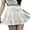 White, variant on Musuos Women High Waist Gothic Punk Mini Skirts, Cross Pattern Mini Pleated Skirt