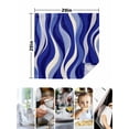 thumbnail image 4 of Blue Moire Cloth Napkins Set of 8 Reusable Dinner Napkins, Classic Modern Abstract Art Elegant Cocktail Napkin Washable Table Napkins for Wedding/Holiday Party/Baby Shower 20"x20", 4 of 7