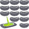 thumbnail image 1 of 12 PCS Mop Pad Compatible Swiffer Sweeping Mop Reusable Washable Mop Cloth Wet and Dry Mop Pad Dusting Mop Cloth Refill Mop Cover for Hardwood Floor C, 1 of 4