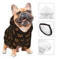 thumbnail image 3 of Goofa Halloween Pumpkins1 Pattern Small Dog Sweater Hoodies Pet Grey Hooded Soft Fleece Sweatshirts with Pocket Fall Winter Puppy Cat Sweaters Warm Clothes-XX-Large, 3 of 8