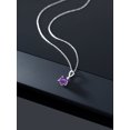 thumbnail image 4 of 0.55 Ct Round Purple Amethyst 10K White Gold Pendant With Chain, 4 of 6