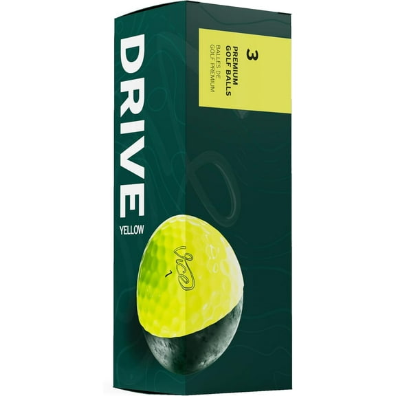 Vice Golf Drive Golf Balls (Yellow, 3pk) 1 Sleeve 2025 NEW