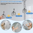 thumbnail image 4 of Soporte para cabezal de ducha Ipefan con ventosa de pared ajustable 360°, 4 of 8