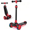 thumbnail image 1 of Trottinette à 3 Roues pour 3 à 12 Ans, Trottinette Pliable pour Enfants avec Hauteur Réglable à 6 Niveaux, Frein Arrière et 3 Roues Lumineuses pour Tout-Petits et Enfants, 1 of 10