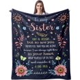 thumbnail image 1 of LHSHID Sister Gifts Blanket Sisters Gifts from Sister Gifts for Sister Birthday Gifts for Sister Soul Sister Gifts for Women Sister Birthday Gift Ideas Best Friend/Bestie Gifts for Women 60x80in, 1 of 5